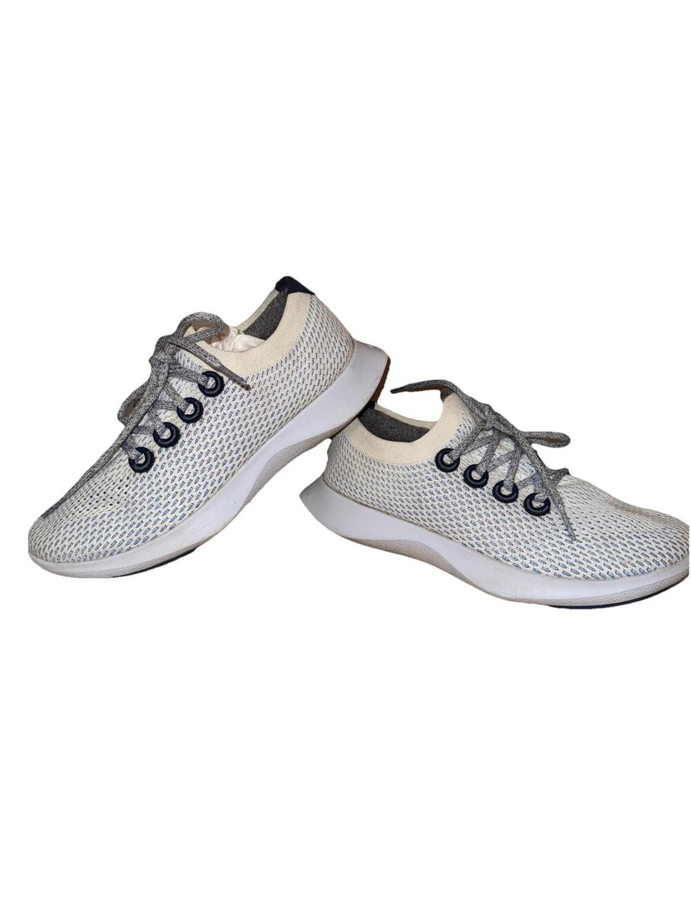 Allbirds Tree Dasher Running Shoes Women's Size 9.5 Sneakers White Blue Comfort